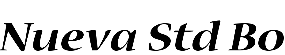 Nueva Std Bold Extended Italic cкачати шрифт безкоштовно